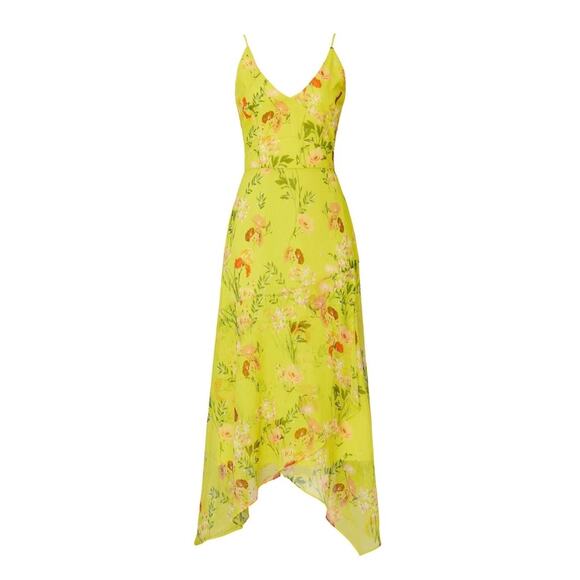 Harlyn Yellow Floral Printed V neck Dress XS - Picture 3 of 15